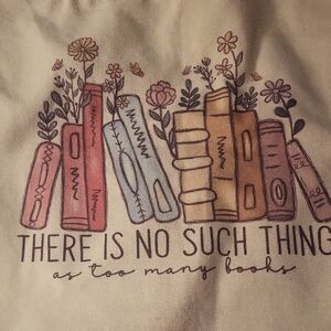 Small Foral Book Print Tote Bag